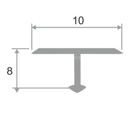 Заказать Алюминиевый Т-профиль ПТ-10 Черный матовый 2,7 м