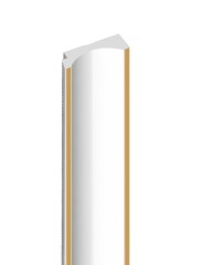 Финишный молдинг для стеновых панелей HiWood LF139B W41G 12х34 мм белый-бежевый 2,7 м