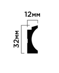 Финишный молдинг для стеновых панелей HiWood LF139B W41G 12х34 мм белый-бежевый 2,7 м