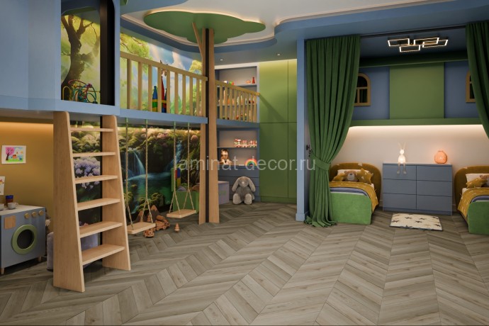 Заказать Ламинат SPC Damy Floor Chevron Версаль DF01-Ch 600 х 127 мм 43 класс 22 шт - 1,676 м2 5 мм 