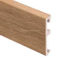 Плинтус для пола ПВХ 80 мм SALAG ALPHA Noble Oak AP8137 благородный дуб 2.4 м