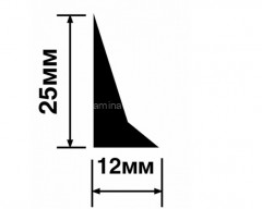 Молдинг 25х12 мм Hiwood TR25V2 белый 2,7м