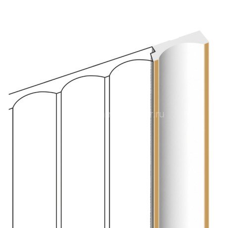 Заказать Финишный молдинг для стеновых панелей HiWood LF139B W49G 12х34 мм белый-бежевый 2,7 м