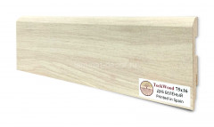 Напольный плинтус МДФ Teckwood цветной Дуб Беленый 75х16х2150 мм