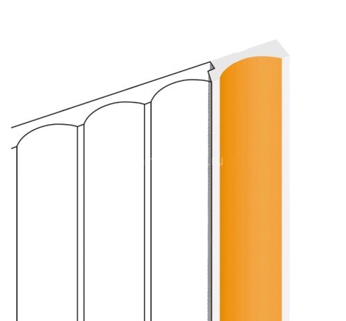 Заказать Финишный молдинг для стеновых панелей HiWood LF139B Y5 12х34 мм оранжевый 2,7 м 