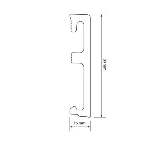 Заказать Плинтус для пола ПВХ 80 мм SALAG ALPHA SK Dab Aria AP8139 дуб 2.4 м 