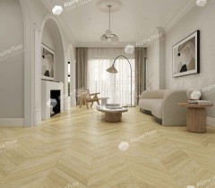 Каменно-полимерный ламинат SPC Alpine Floor Chevron Alpine ECO 18-2 Дуб Ваниль Селект Chevron замок 4V-Groove фаска 600х127х5 мм 43 класс упаковка 1.6764 м2 16 кг