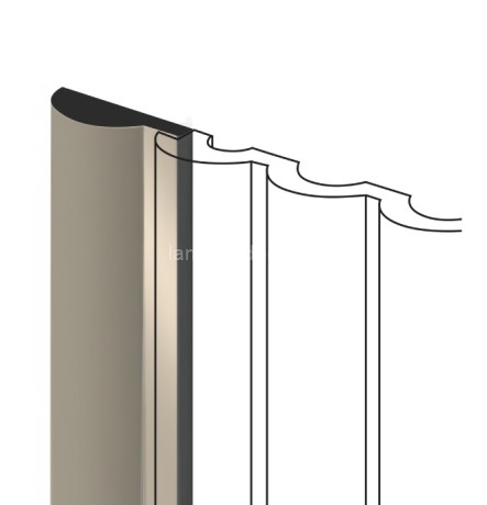 Заказать Финишный молдинг для стеновых панелей HiWood LF140A BR432 12х36 мм коричневый 2,7 м 