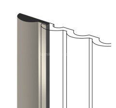 Финишный молдинг для стеновых панелей HiWood LF140A BR487 12х36 мм коричневый 2,7 м