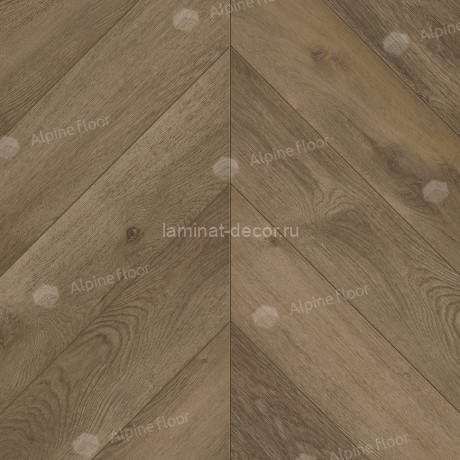 Заказать Каменно-полимерный ламинат SPC Alpine Floor Chevron Alpine ECO 18-4 Дуб Насыщенный Chevron замок 4V-Groove фаска 600х127х5 мм 43 класс упаковка 1.6764 м2 16 кг 