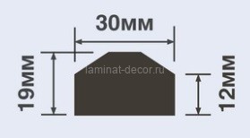 Заказать Молдинг 30х19 мм Hiwood TRS30 белый 2,7 м 