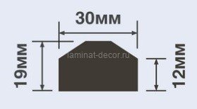 Заказать Молдинг 30х19 мм Hiwood TRS30 белый 2,7 м 
