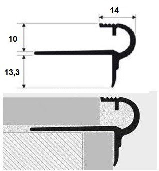 Заказать Латунный F-профиль Progress PSYOC 10 хромированная латунь 2,7 м 