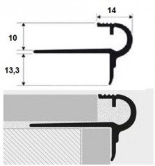 Латунный F-профиль Progress PSYOC 10 хромированная латунь 2,7 м