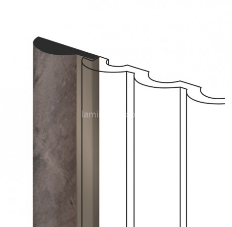 Заказать Финишный молдинг для стеновых панелей HiWood LF140A BR492 12х36 мм под дерево 2,7 м 