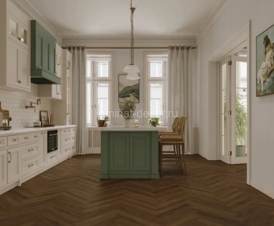 Заказать Каменно-полимерный ламинат SPC Alpine Floor Tulesna Art Parquet 1005-17 Atlant 43 класс 600х125х4 мм замок 4V-Groove фаска упаковка 1.95 м2 