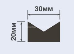 Молдинг 30х20 мм Hiwood TRV30 белый 2,7 м