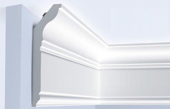 Заказать Потолочный плинтус 150х42 мм Hiwood L1902L белый 2 м 