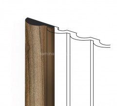 Финишный молдинг для стеновых панелей HiWood LF140A BR495 12х36 мм под дерево 2,7 м