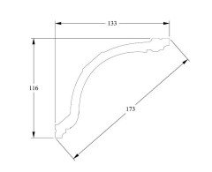 Потолочный плинтус Orac Decor Purotouch C216 2 м