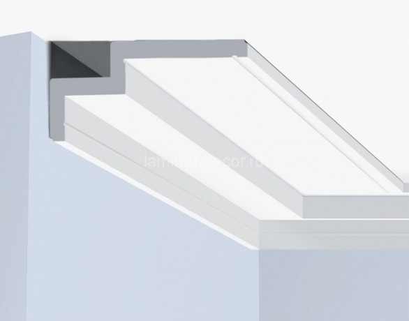 Заказать Потолочный плинтус 165х62 мм Hiwood A165L белый 2 м