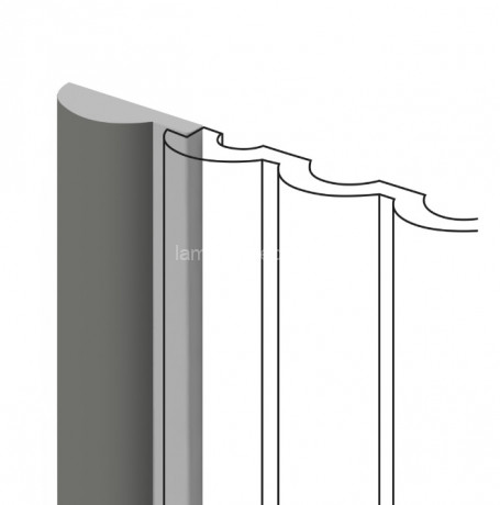 Заказать Финишный молдинг для стеновых панелей HiWood LF140A GR17 12х36 мм серый 2,7 м