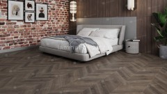 Каменно-полимерный ламинат SPC Alpine Floor Chevron Alpine ECO 18-9 Дуб Антарес Chevron замок 4V-Groove фаска 600х127х5 мм 43 класс упаковка 1.6764 м2 16 кг