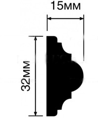 Молдинг 32х15 Hiwood D32V1 2 м