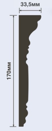 Заказать Потолочный плинтус 170х34 мм Hiwood L1702 белый 2 м