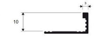 Заказать Латунный L-профиль латунь 10 мм Progress PTOB 10 Бронза 2,7 м