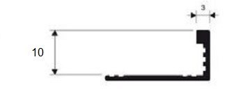 Заказать Латунный L-профиль латунь 10 мм Progress PTOL 10 Полированная латунь 2,7 м