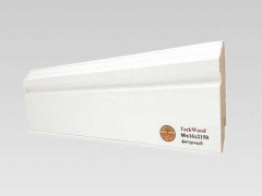 Напольный плинтус МДФ Teckwood Белый фигурный 80х16х2150 мм