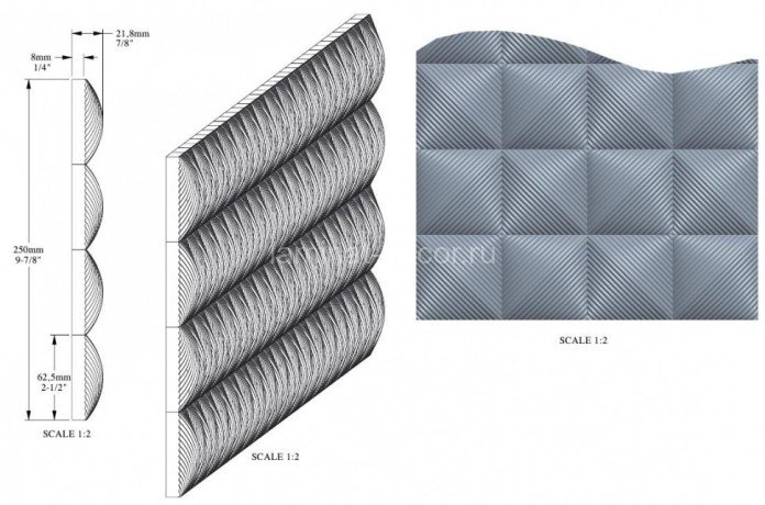 Заказать Декоративная 3D стеновая панель 250х2000 мм Orac Decor 3D W113