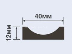 Молдинг 40х12 мм Hiwood P40 белый 2,7 м