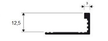 Заказать Латунный L-профиль латунь 12 мм Progress PTOL 125 Полированная латунь 2,7 м