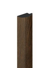 Финишный молдинг для стеновых панелей HiWood LF140B BR489G 12х26 мм под дерево 2,7 м