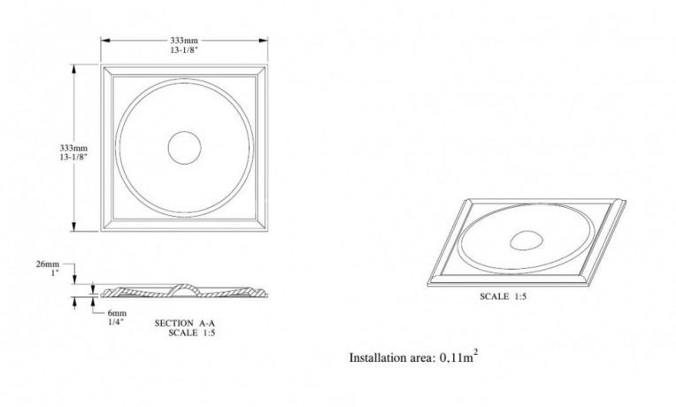 Заказать Декоративная 3D стеновая панель 333х333 мм Orac Decor 3D W122