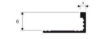 Заказать Латунный L-профиль Progress PTOC 06 латунь хромированная 2,7 м