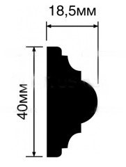Молдинг 40х19 Hiwood D40V1 2 м
