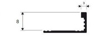 Заказать Латунный L-профиль Progress PTOC 08 латунь хромированная 2,7 м