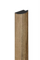 Финишный молдинг для стеновых панелей HiWood LF140B BR495 12х26 мм под дерево 2,7 м