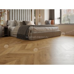 Каменно-полимерный ламинат SPC Alpine Floor Chevron Alpine ECO 18-15 Дуб Буна Chevron замок 4V-Groove фаска 600х127х5 мм 43 класс упаковка 1.6764 м2 16 кг