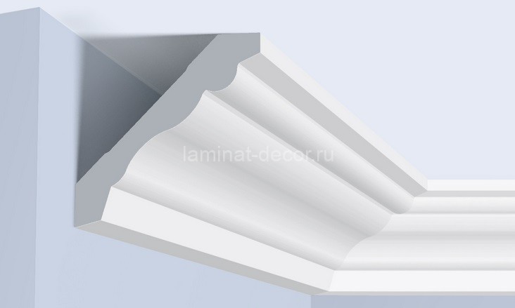 Заказать Потолочный плинтус 57х57 мм Hiwood A1080 белый 2 м 