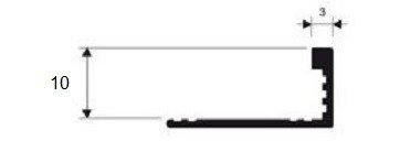 Заказать Латунный L-профиль Progress PTOC 10 латунь хромированная 2,7 м