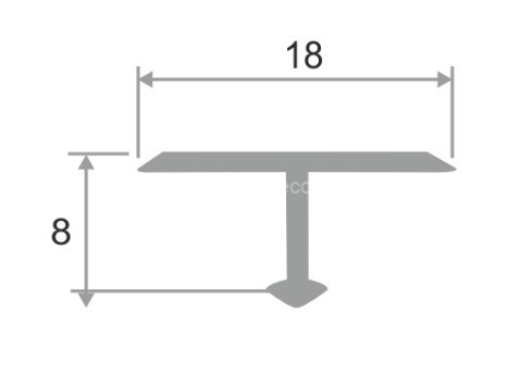 Заказать Алюминиевый Т-профиль ПТ-18 Черный матовый 2,7 м