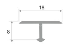 Алюминиевый Т-профиль ПТ-18 Черный матовый 2,7 м