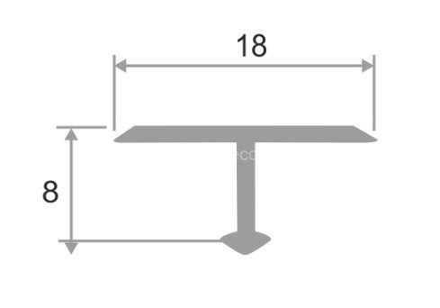 Заказать Алюминиевый Т-профиль ПТ-18 Черный матовый 2,7 м 
