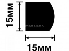 Декоративный молдинг для стен и потолков 15х15 мм HiWood D15V2 S15 цвет под дерево 2.7м