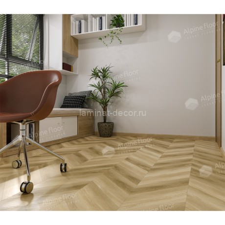 Заказать Каменно-полимерный ламинат SPC Alpine Floor Chevron Alpine ECO 18-17 Grazioso Chevron замок 4V-Groove фаска 600х127х5 мм 43 класс упаковка 1.6764 м2 16 кг 