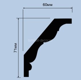 Заказать Потолочный плинтус 60х71 мм Hiwood A90 2 м 
